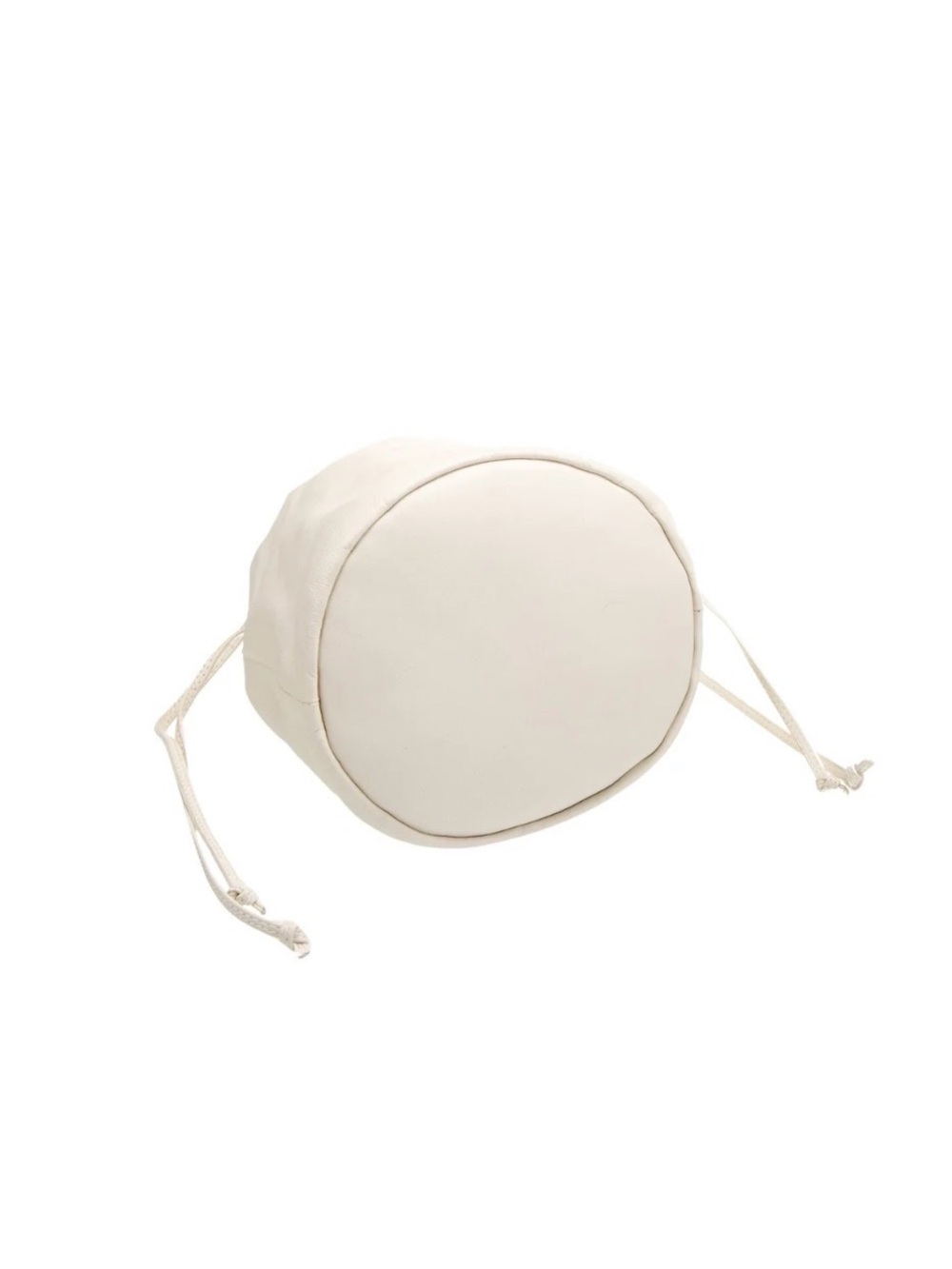 KHAITE ARIA LEATHER BUCKET HANDBAG WHITE GOLD - Picture 5 of 6